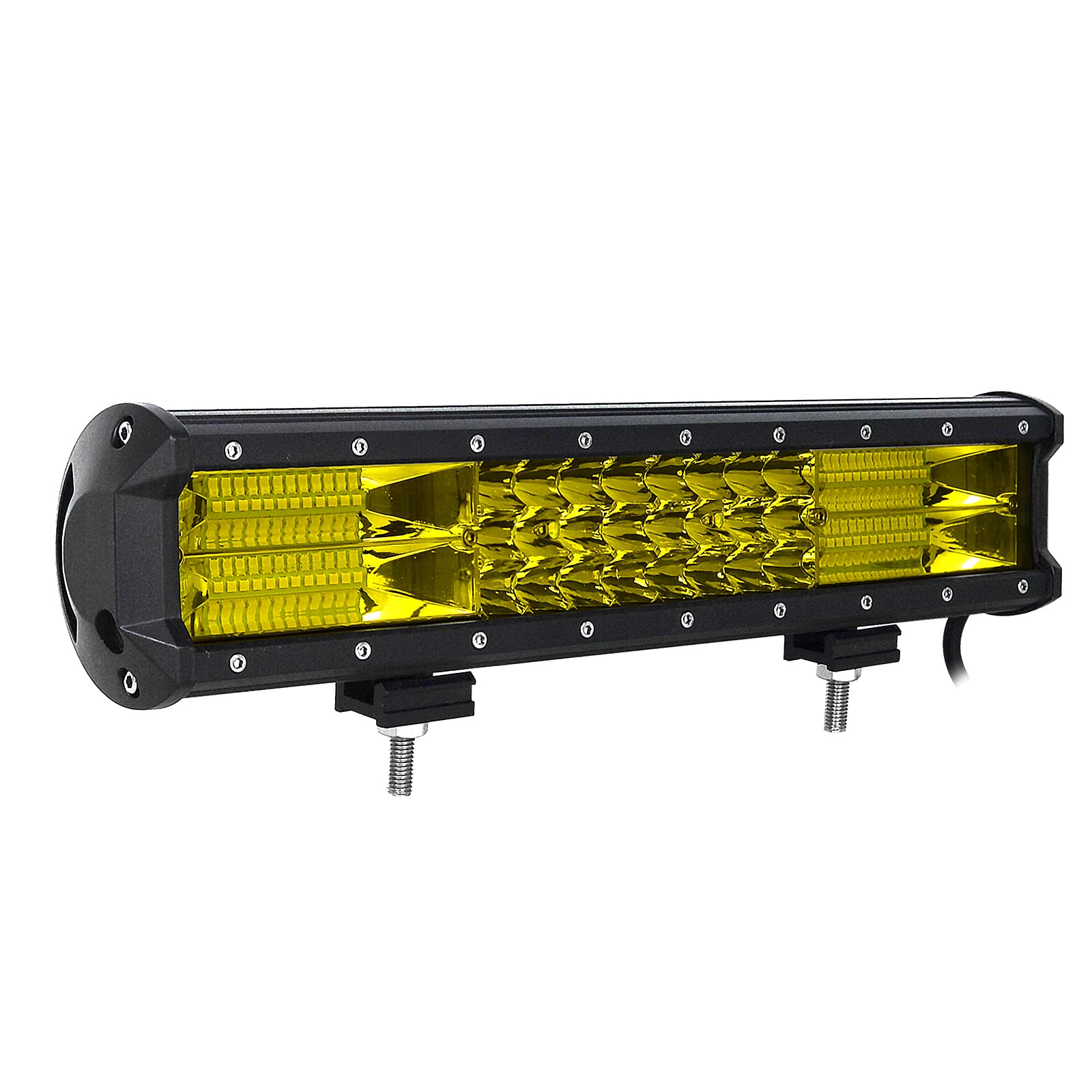 Willpower 38cm 216W LED Arbeitsscheinwerfer Bar Gelb Bernstein LED Scheinwerfer 12V 24V Wasserdicht Flutlicht Reflektor Combo Arbeitslicht Zusatzscheinwerfer für Auto Offroad Traktor SUV UTV ATV Willpower 38cm 216W LED Arbeitsscheinwerfer Bar Gelb Bernstein LED Scheinwerfer 12V 24V Wasserdicht Flutlicht Reflektor Combo Arbeitslicht Zusatzscheinwerfer für Auto Offroad Traktor SUV UTV ATV von Willpower