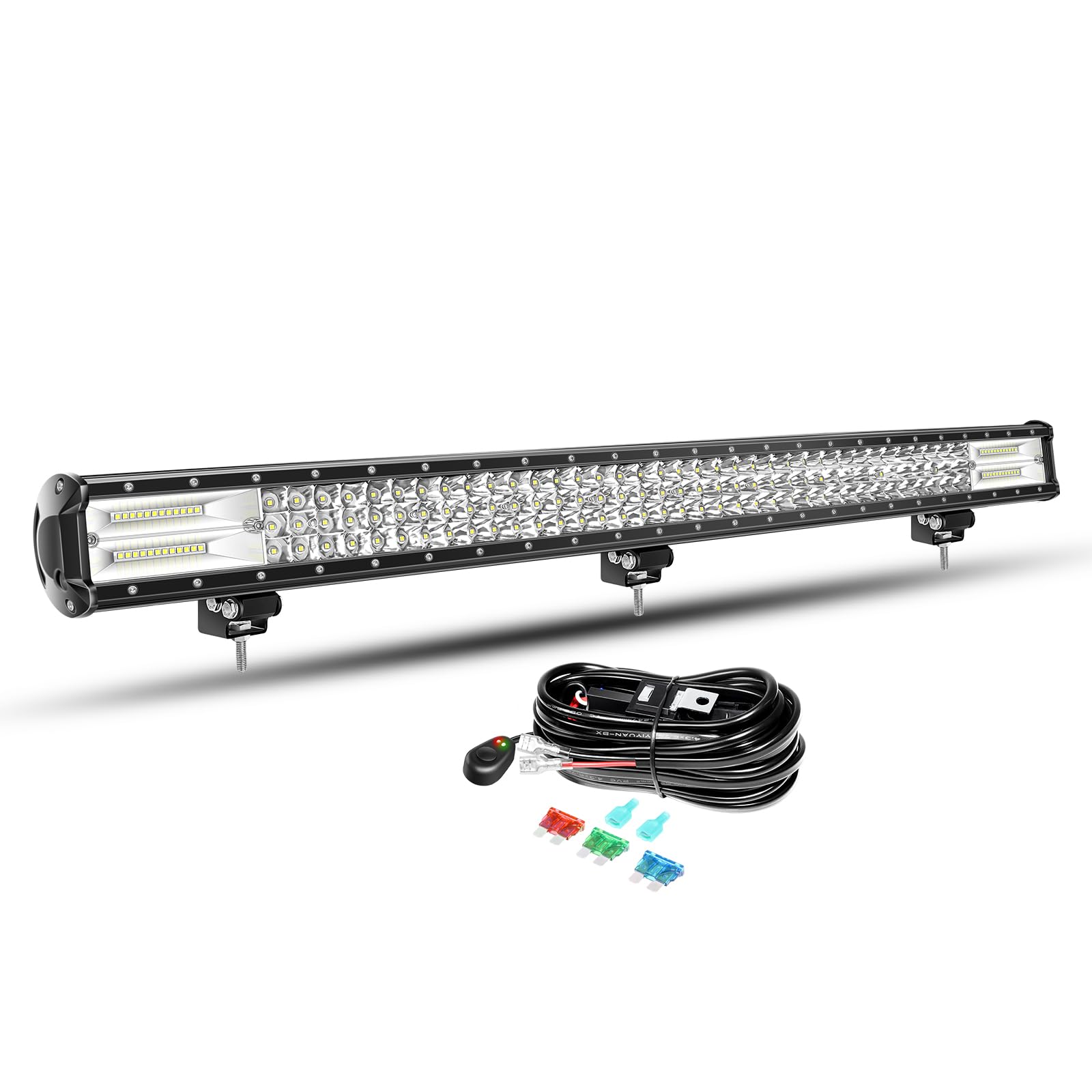 Willpower 39 Zoll LED Arbeitsscheinwerfer Bar 540W LED Scheinwerfer 12V 24V mit Kabelbaum Flutlicht Spotlight LED Lightbar Zusatzscheinwerfer für Auto Offroad Traktor SUV UTV ATV Willpower 39 Zoll LED Arbeitsscheinwerfer Bar 540W LED Scheinwerfer 12V 24V mit Kabelbaum Flutlicht Spotlight LED Lightbar Zusatzscheinwerfer für Auto Offroad Traktor SUV UTV ATV von Willpower