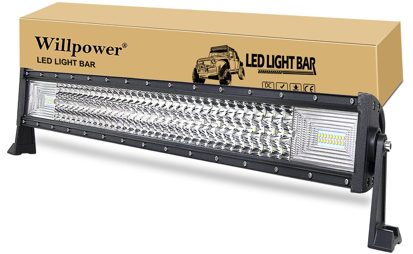 Willpower 405W LED Arbeitsscheinwerfer Bar, 32'' 79CM LED Zusatzscheinwerfer für Offroad Auto Scheinwerfer Traktor 4x4 SUV ATV von Willpower