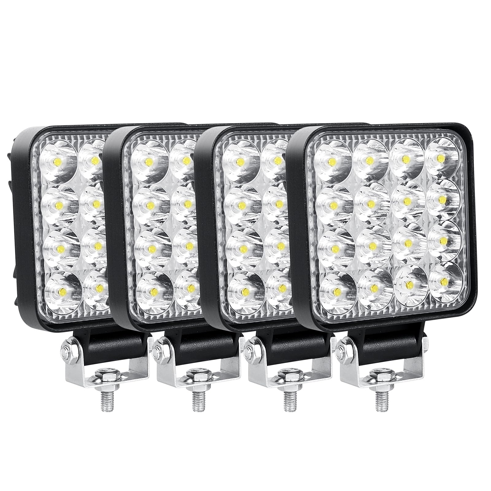 Willpower 4PCS 3.3 Zoll 48W Led Arbeitsscheinwerfer Bar Mini Led Scheinwerfer 12V 24V Spot Led Bar Wasserdicht IP67 für Offroad Auto Traktor Boot 4x4 Zusatzscheinwerfer Rückfahrscheinwerfer Lightbar von Willpower