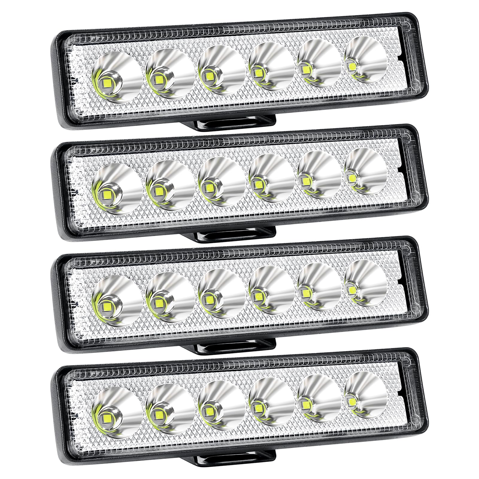Willpower 4PCS Mini Led Arbeitsscheinwerfer Bar 6 Zoll 18W LED Scheinwerfer 12V 24V Spot Zusatzscheinwerfer Wasserdicht LED Light Bar für Auto Traktor Offroad SUV UTV ATV 4x4 Willpower 4PCS Mini Led Arbeitsscheinwerfer Bar 6 Zoll 18W LED Scheinwerfer 12V 24V Spot Zusatzscheinwerfer Wasserdicht LED Light Bar für Auto Traktor Offroad SUV UTV ATV 4x4 von Willpower