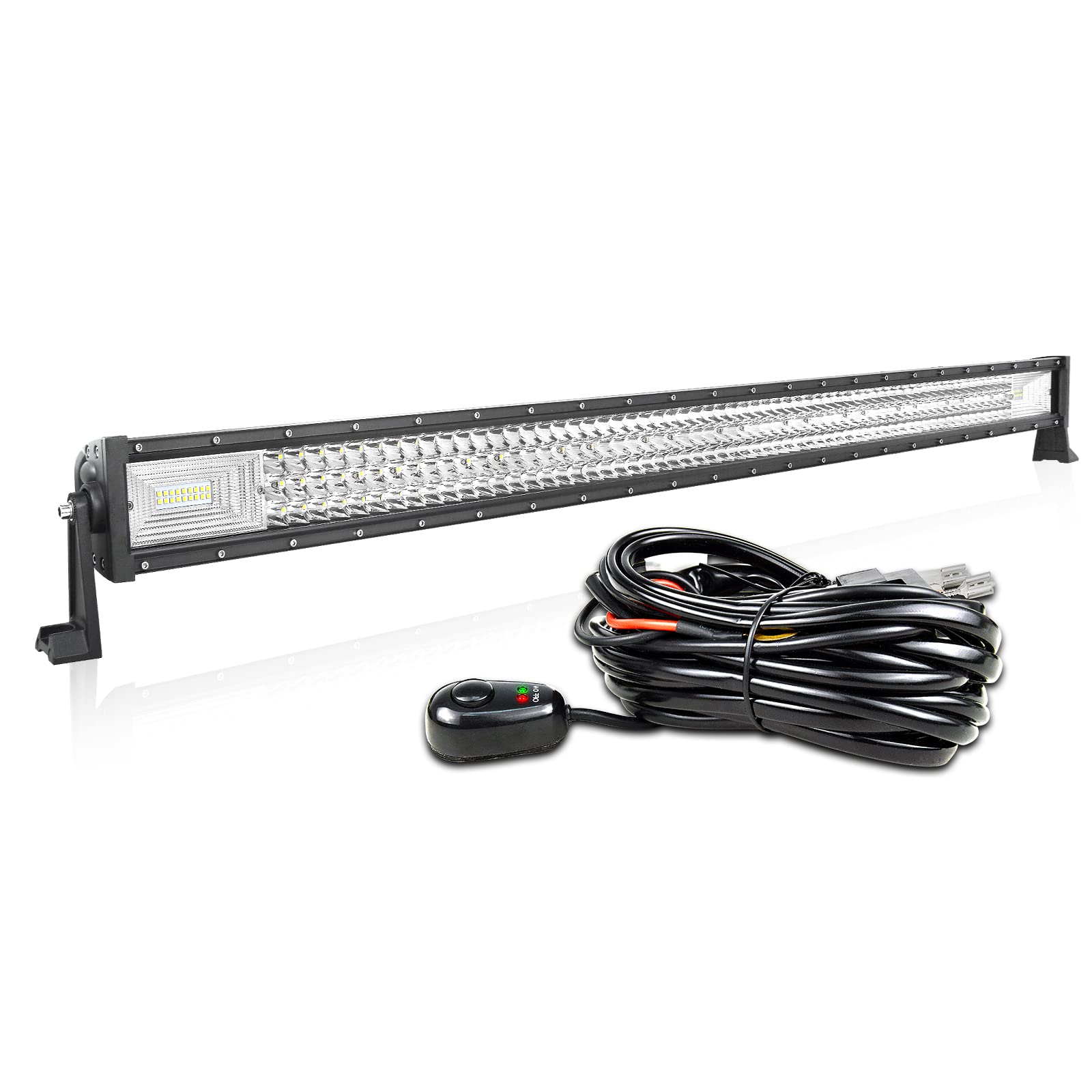 Willpower 50 Zoll 648W LED Licht Bar Spot Flutlicht Combo Beam 12V 24V Driving Off Road Lights Wasserdicht Arbeit Nebelscheinwerfer für 4X4 Offroad Truck Auto ATV SUV Fahrzeug Boot Licht mit Kabelbaum von Willpower