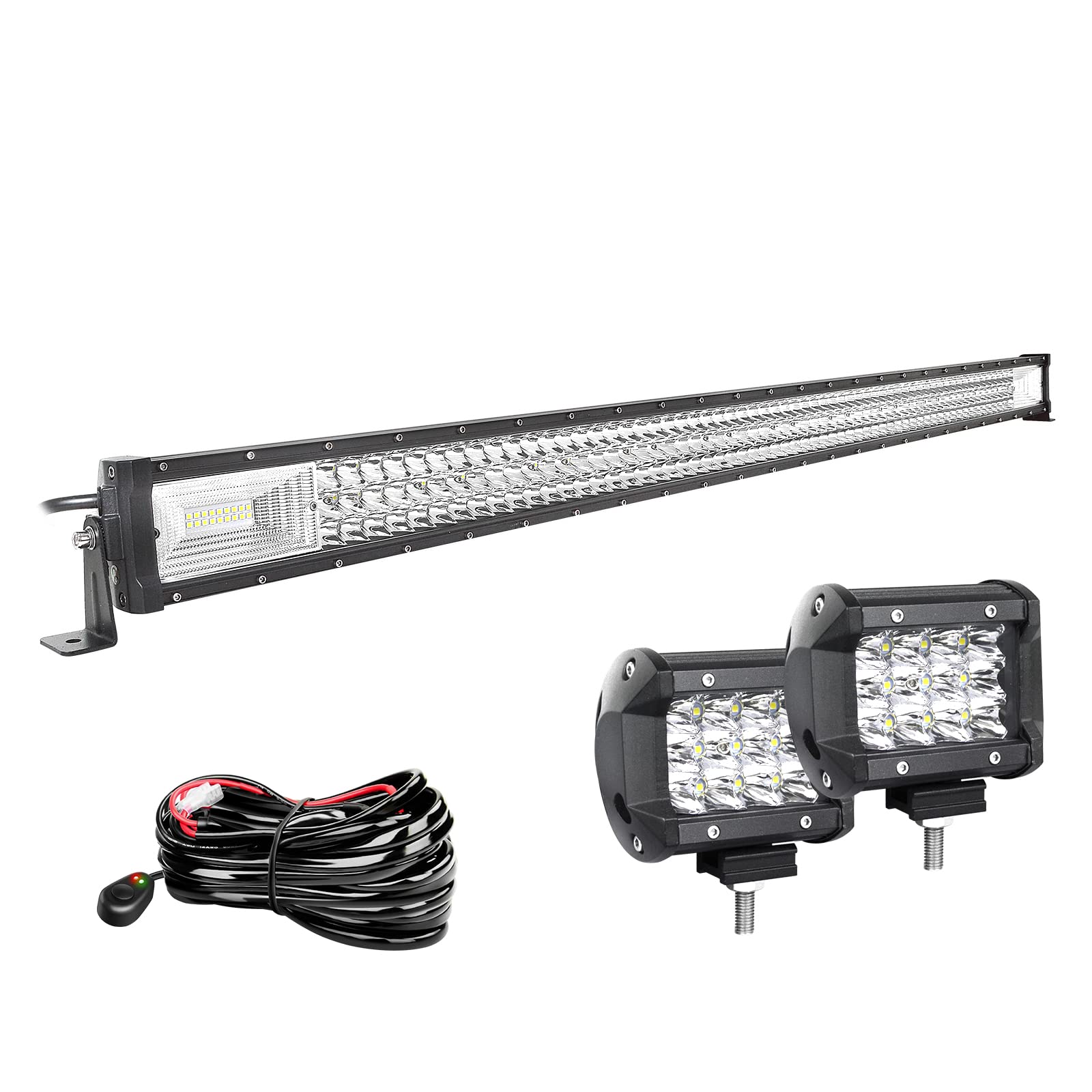 Willpower 50 Zoll 127CM 648W Led Arbeitsscheinwerfer Bar + 4 Zoll 10CM Led Scheinwerfer + Kabelbaum 12V 24V Flutlicht Spot Led Bar für Offroad Auto Traktor Zusatzscheinwerfer Rückfahrscheinwerfer Willpower 50 Zoll 127CM 648W Led Arbeitsscheinwerfer Bar + 4 Zoll 10CM Led Scheinwerfer + Kabelbaum 12V 24V Flutlicht Spot Led Bar für Offroad Auto Traktor Zusatzscheinwerfer Rückfahrscheinwerfer von Willpower