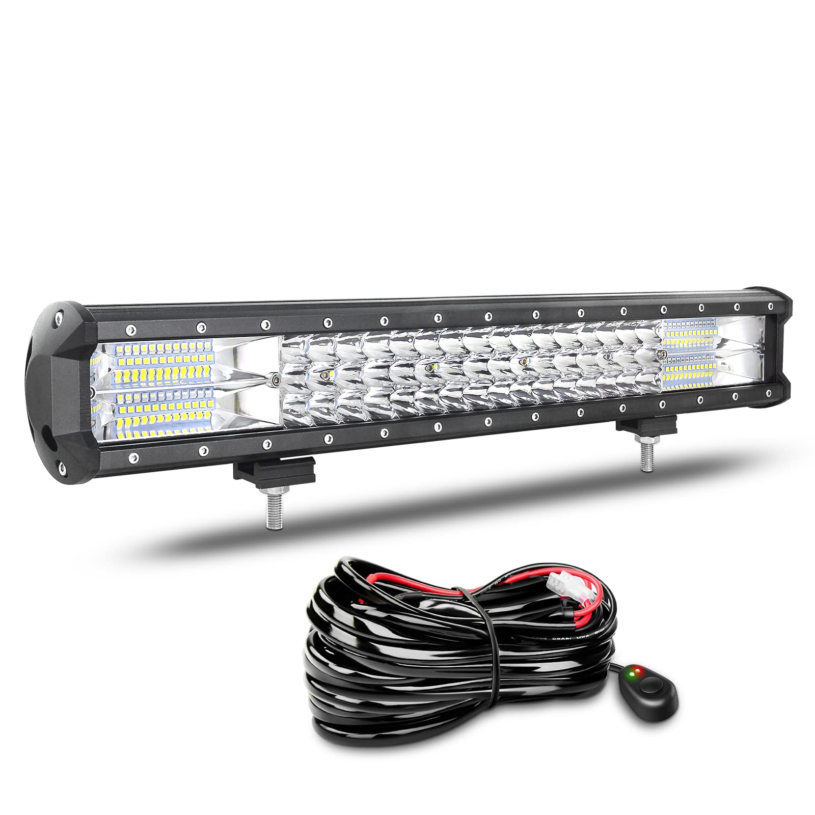 Willpower 51cm 288W LED Arbeitsscheinwerfer Bar LED Scheinwerfer 12V 24V mit Kabelbaum Flutlicht Reflektor Combo Arbeitslicht Zusatzscheinwerfer für Auto Offroad Traktor SUV UTV ATV Willpower 51cm 288W LED Arbeitsscheinwerfer Bar LED Scheinwerfer 12V 24V mit Kabelbaum Flutlicht Reflektor Combo Arbeitslicht Zusatzscheinwerfer für Auto Offroad Traktor SUV UTV ATV von Willpower