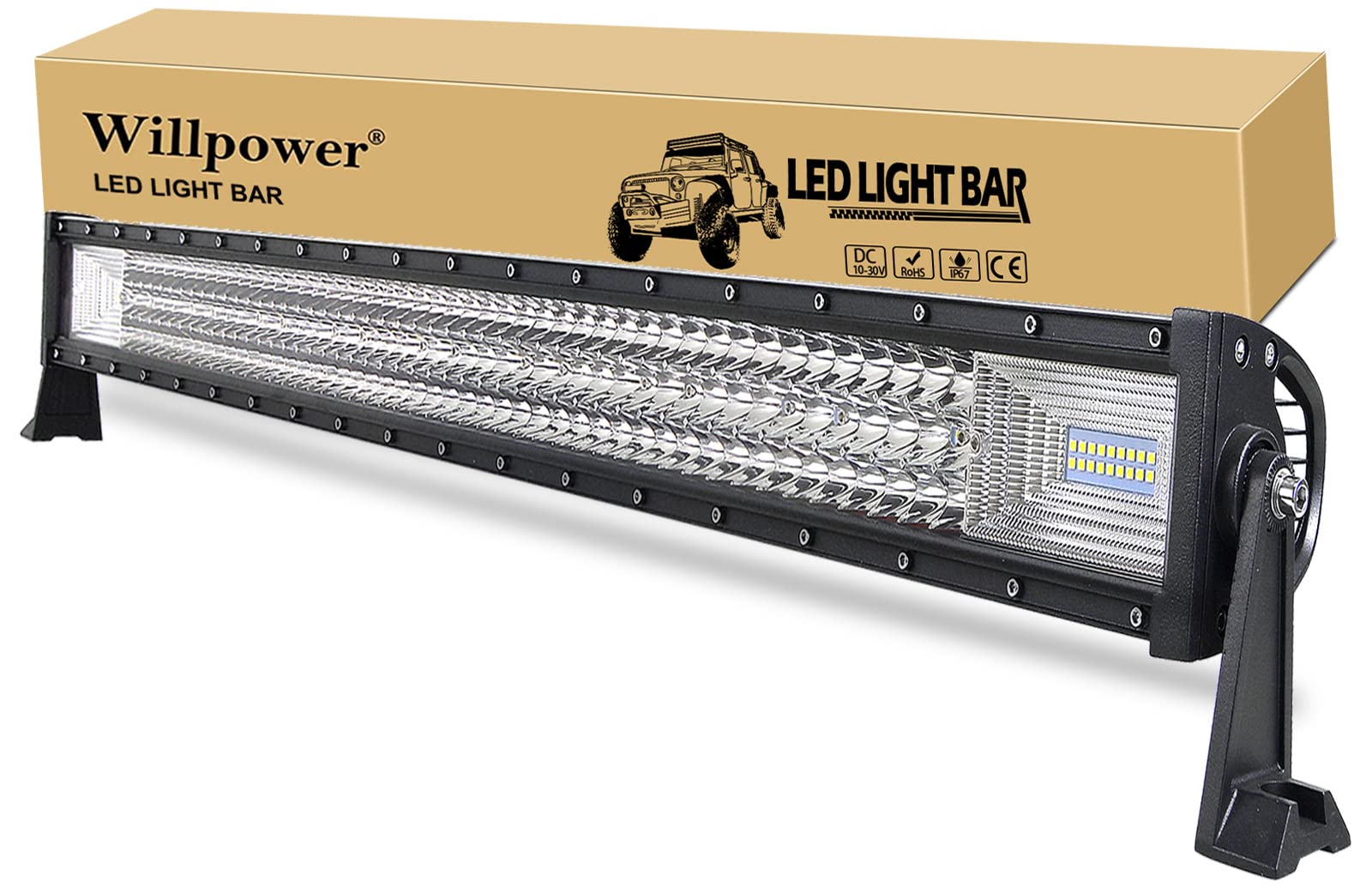 Willpower 540W LED Arbeitsscheinwerfer Bar, 42'' 105CM LED Zusatzscheinwerfer für Offroad Auto Scheinwerfer Traktor 4x4 SUV ATV Willpower 540W LED Arbeitsscheinwerfer Bar, 42'' 105CM LED Zusatzscheinwerfer für Offroad Auto Scheinwerfer Traktor 4x4 SUV ATV von Willpower