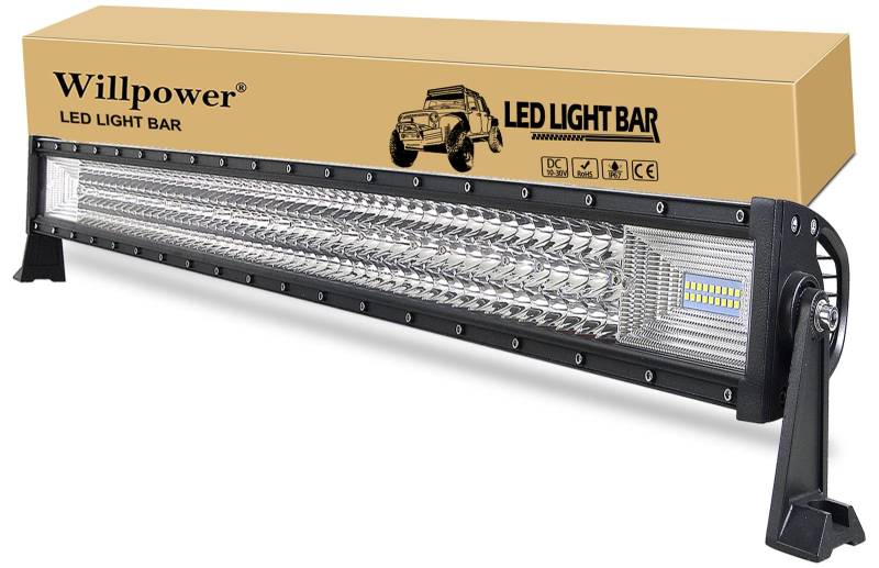 Willpower 540W LED Arbeitsscheinwerfer Bar, 42'' 105CM LED Zusatzscheinwerfer für Offroad Auto Scheinwerfer Traktor 4x4 SUV ATV von Willpower