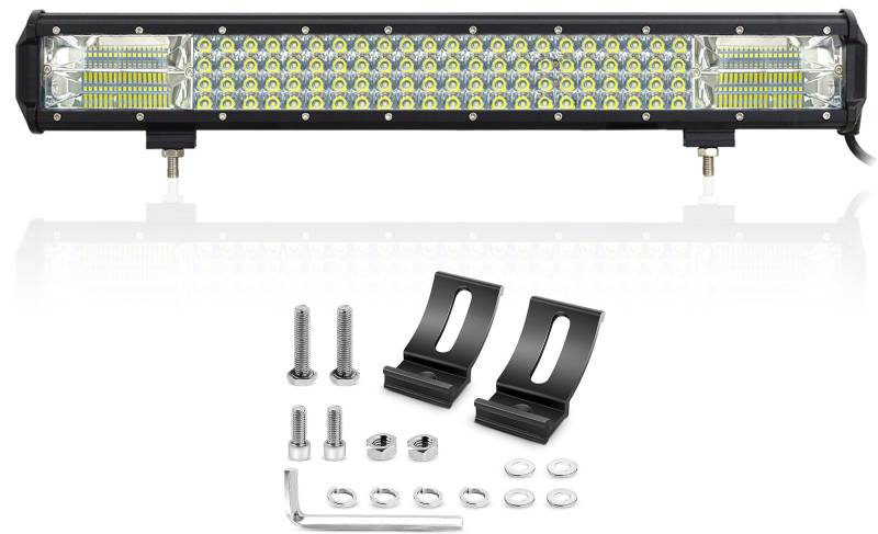 Willpower 570W LED Arbeitsscheinwerfer Bar Spot Flood Combo 23 Zoll Reflektor Offroad Scheinwerfer Arbeitslicht – 4 Reihe LED Zusatzscheinwerfer Leuchtbalken für UTV ATV SUV 12V 24V von Willpower