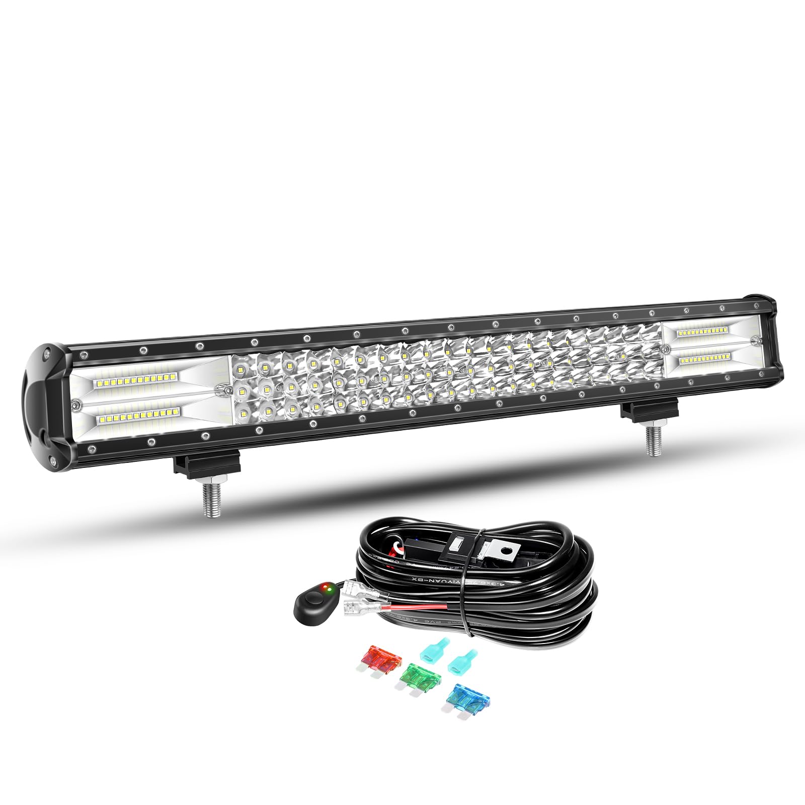 Willpower 58cm 324W LED Arbeitsscheinwerfer Bar LED Scheinwerfer 12V 24V mit Kabelbaum Flutlicht Reflektor Combo Arbeitslicht Zusatzscheinwerfer für Auto Offroad Traktor SUV UTV ATV Willpower 58cm 324W LED Arbeitsscheinwerfer Bar LED Scheinwerfer 12V 24V mit Kabelbaum Flutlicht Reflektor Combo Arbeitslicht Zusatzscheinwerfer für Auto Offroad Traktor SUV UTV ATV von Willpower
