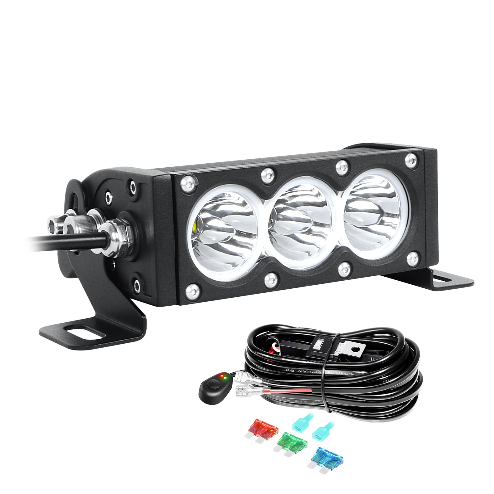 Willpower 6 Zoll 30W Led Arbeitsscheinwerfer Bar 12V 24V Led Scheinwerfer IP67 Led Bar für Offroad Auto Traktor LKW Zusatzscheinwerfer Rückfahrscheinwerfer Lightbar, mit Kabelbaum, 6000K Weiß Willpower 6 Zoll 30W Led Arbeitsscheinwerfer Bar 12V 24V Led Scheinwerfer IP67 Led Bar für Offroad Auto Traktor LKW Zusatzscheinwerfer Rückfahrscheinwerfer Lightbar, mit Kabelbaum, 6000K Weiß von Willpower