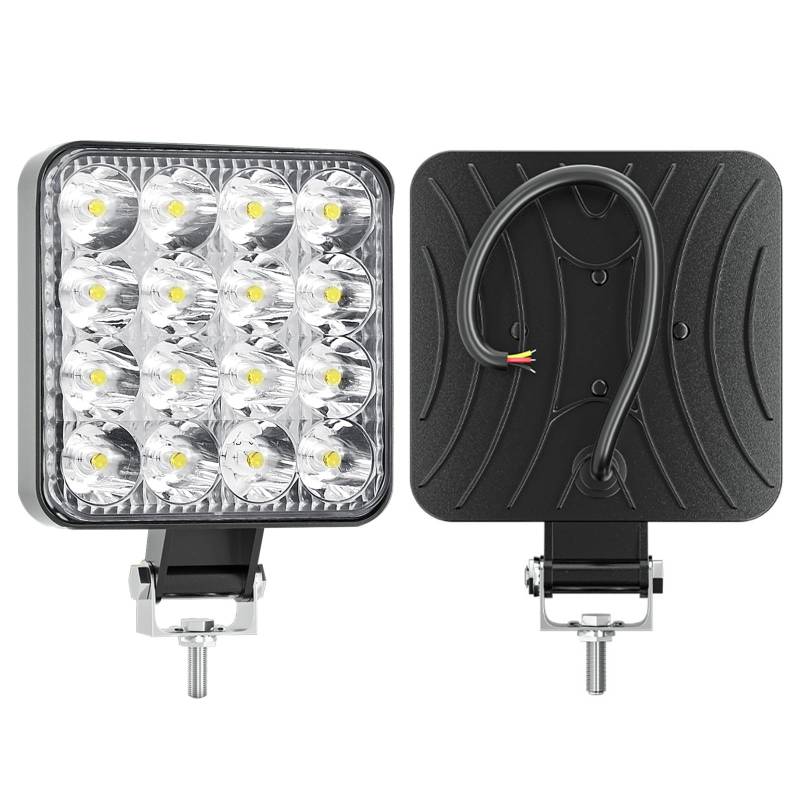 Willpower LED Arbeitsscheinwerfer, 1 x 3.3 Zoll 48W Strahler led fernscheinwerfer, Led Scheinwerfer 12v für Auto Bagger Anhänger Traktoren LKW SUV Offroad von Willpower