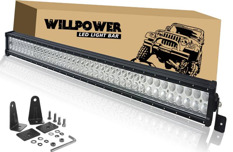 Willpower LED Arbeitsscheinwerfer Bar, 52 Zoll 120W Led Balken 12v Mit Kabelbaum Wasserdicht led lightbar Auto led lichtbalken 12v led Scheinwerfer für SUV Offroad ATV UTV 4x4 von Willpower