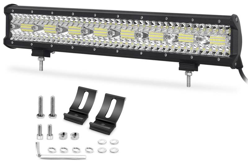Willpower 23 Zoll 480W LED Arbeitsscheinwerfer Bar, led Balken für Auto Bagger Anhänger Traktoren LKW SUV Offroad von Willpower