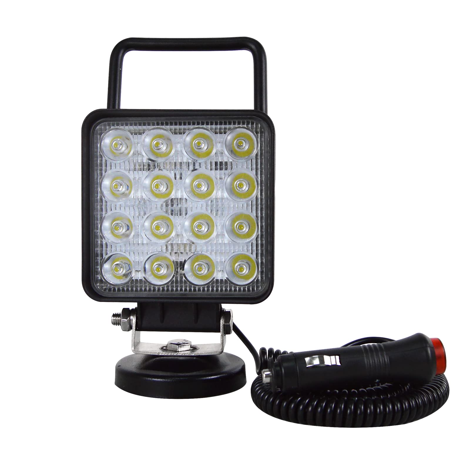 Willpower Led Arbeitsscheinwerfer Bar mit magnetfuß 4 Zoll 10cm 48W Led Scheinwerfer 12V 24V Wasserdicht Spot Zusatzscheinwerfer Rückfahrscheinwerfer für Offroad Auto Traktor Boot LKW 4x4 von Willpower