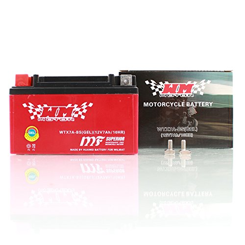 YTX7A-BS Gel Batterie Motorrad Roller Quad 7AH 12V WM Motor Sport von Wilmat