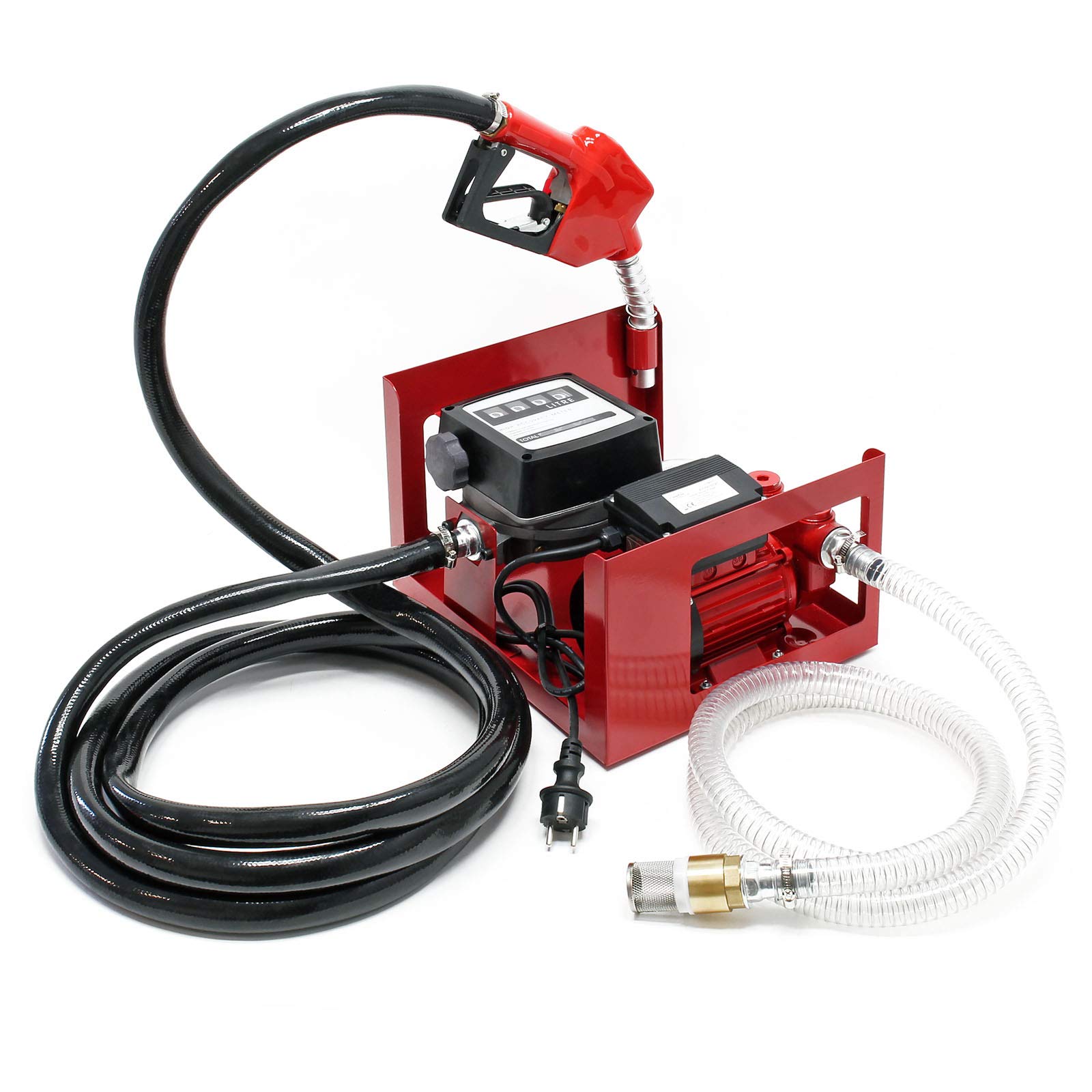 Wiltec Heizöl- und Dieselpumpe 230V/600W 40l/min selbstansaugend Pumpe mit automatischer Pistole, Kraftstoffpumpe, Absaugpumpe Wiltec Heizöl- und Dieselpumpe 230V/600W 40l/min selbstansaugend Pumpe mit automatischer Pistole, Kraftstoffpumpe, Absaugpumpe von Wiltec