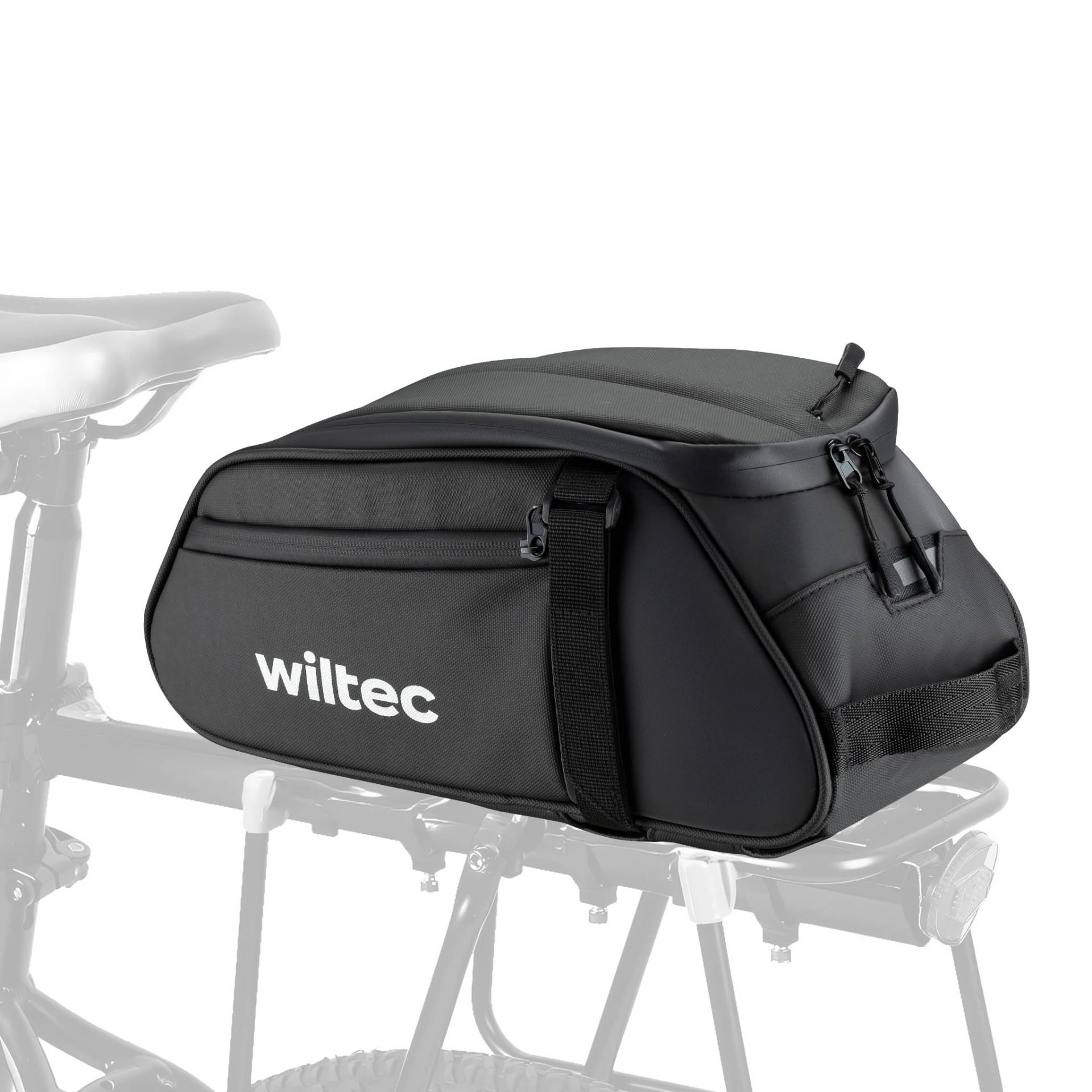 Wiltec Gepäckträgertasche schwarz, Fahrradtasche Gepäckträger 8 l Stauraum, Gepäcktasche mit Tragegurt, Fahrrad Tasche wasserresistent mit Reflektoren Wiltec Gepäckträgertasche schwarz, Fahrradtasche Gepäckträger 8 l Stauraum, Gepäcktasche mit Tragegurt, Fahrrad Tasche wasserresistent mit Reflektoren von Wiltec