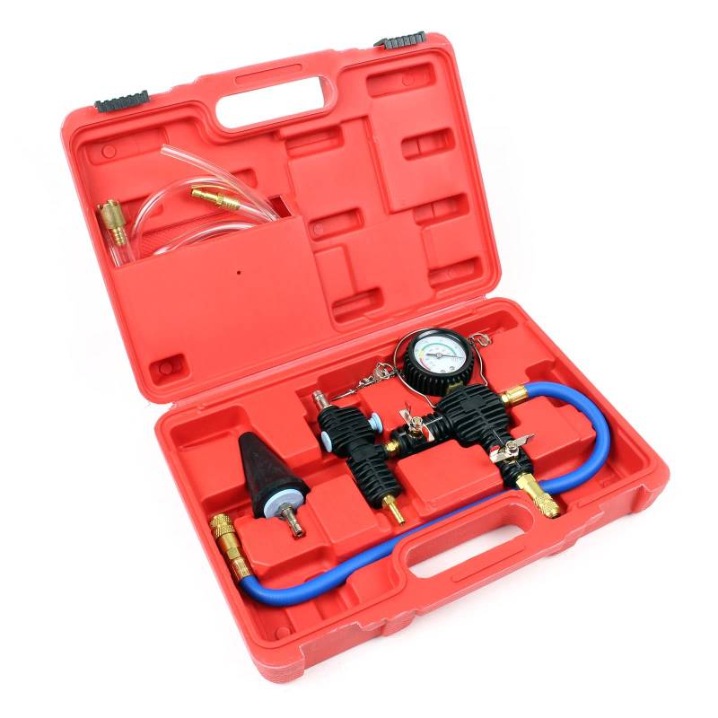 Wiltec Universal Kühlsystemtester 3-teilig, Kühlsystementlüfter Kühlsystembefüller Kühlsystemprüfer, kompatibel mit sehr vielen Pkw Modellen von Wiltec