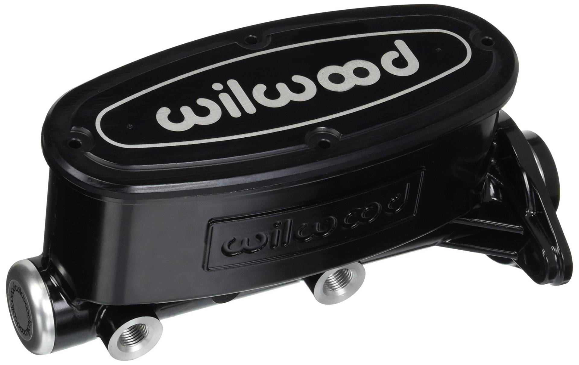 Wilwood Master Zylinder, Tandem, 2,5 cm Bohrung, 2,8 cm Hub, integriertes Reservoir, Aluminium, schwarze Farbe, Kit (260-8555-BK) von Wilwood