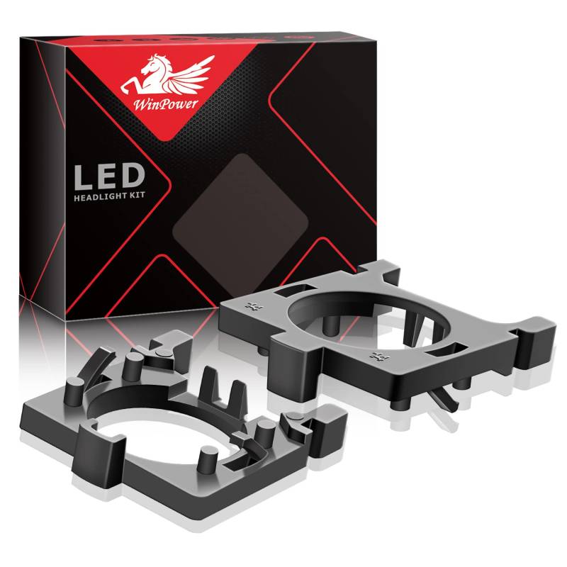 WinPower H7 LED Birne Base Clips Adapter Lampenfassung Fassung Halter Unterstützung Umwandlung Zubehör Kompatibel mit Fiesta MK7 MK2 Focus 2/3 Mondeo Abblendlicht usw., 2 Stücke von WinPower