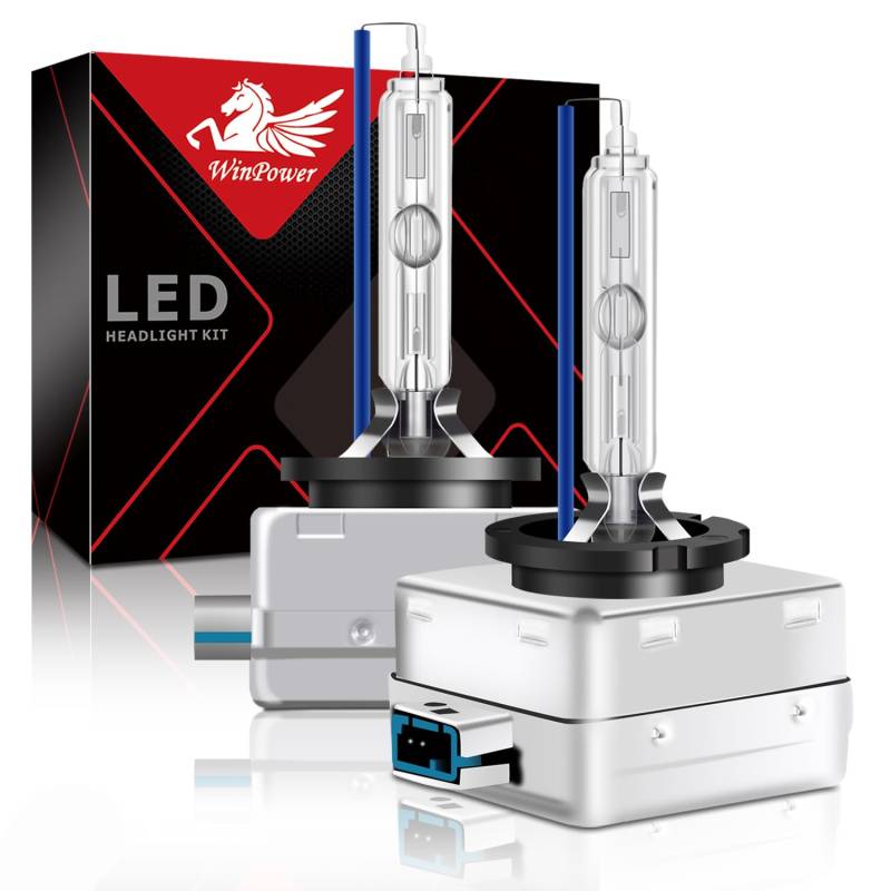 WinPower D8S Xenon Brenner 35W Auto Scheinwerferlampe 8000K Cool Blue Licht Entladungs Lampe 12V HID Birne Ersazt Kit，2 Stücke von WinPower