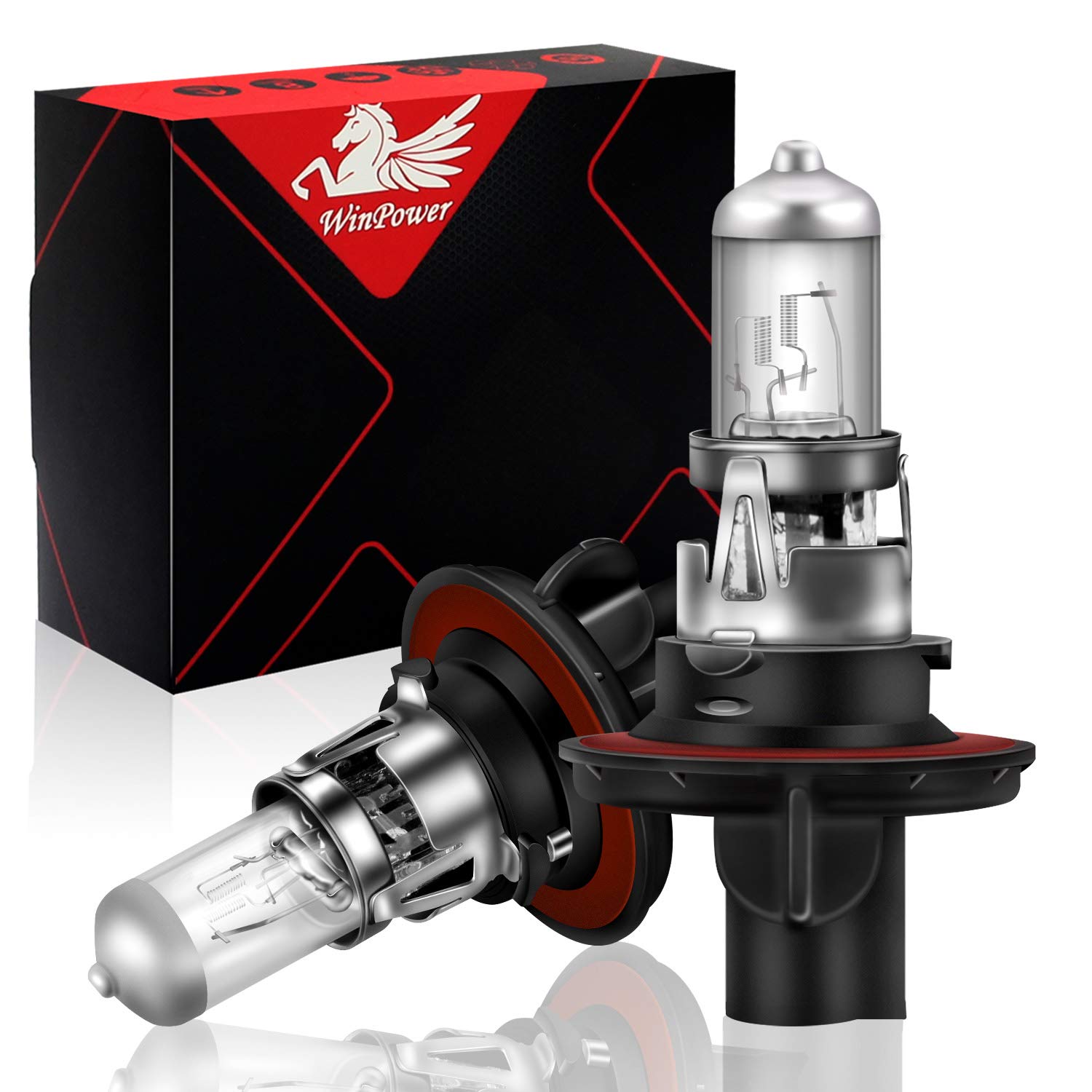 WinPower H13 60 / 55W Scheinwerfer Halogenlampen Hi/Lo 3000K Gelb Super Bright 12V Auto, 2 Stück von WinPower