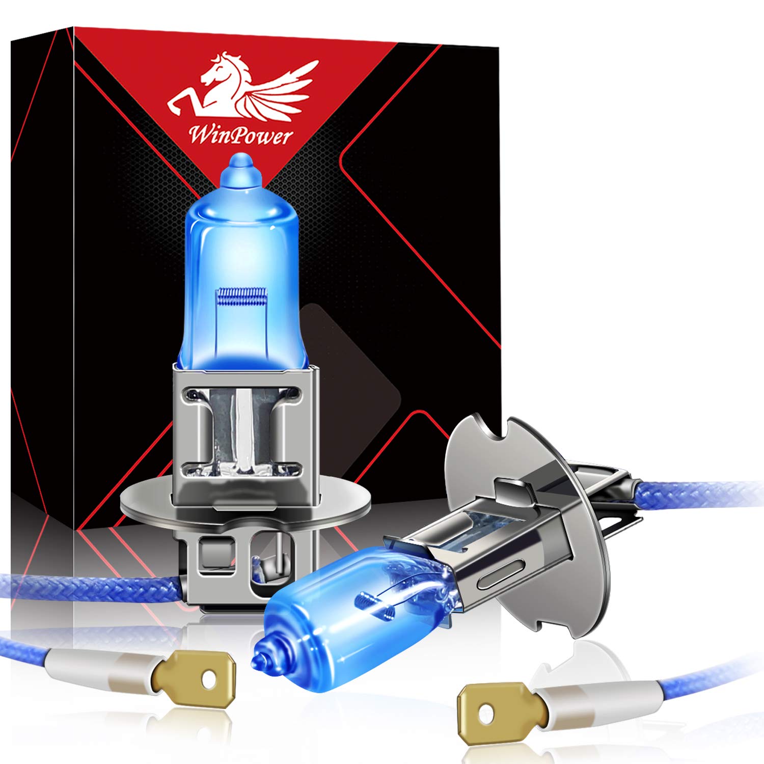 WinPower H3 55W Halogen Nebelscheinwerfer Scheinwerferlampen 5000K Warmweiß Superhelle Fernlicht/Abblendlicht Scheinwerferlampe 12V Auto, 2 Stück WinPower H3 55W Halogen Nebelscheinwerfer Scheinwerferlampen 5000K Warmweiß Superhelle Fernlicht/Abblendlicht Scheinwerferlampe 12V Auto, 2 Stück von WinPower