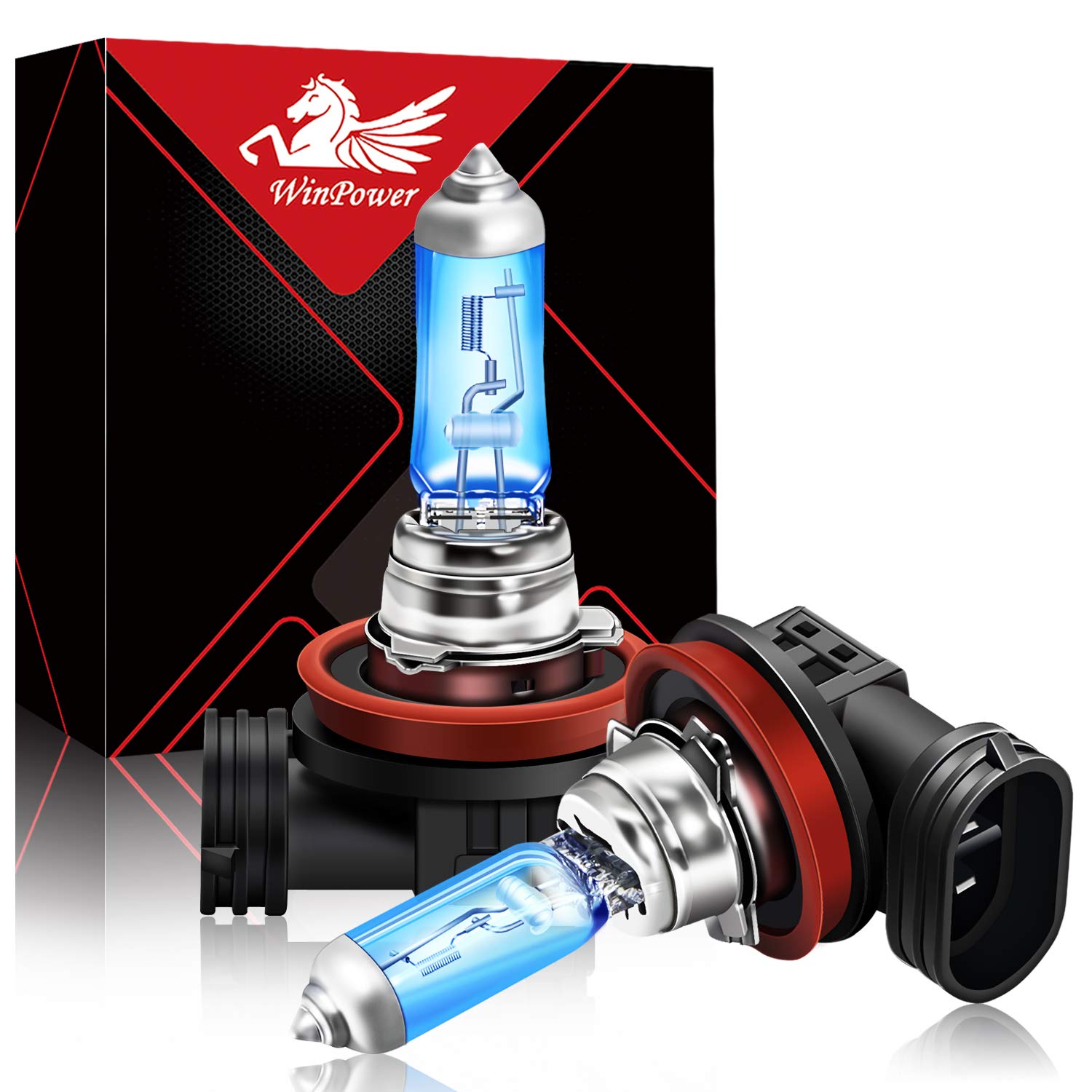 WinPower H8 12V 35W Halogen 5000K Warmweiß Birnen für Auto Tagfahrlicht/Nebelscheinwerfer, Motorrad Scheinwerferlampe, 2 Stück WinPower H8 12V 35W Halogen 5000K Warmweiß Birnen für Auto Tagfahrlicht/Nebelscheinwerfer, Motorrad Scheinwerferlampe, 2 Stück von WinPower