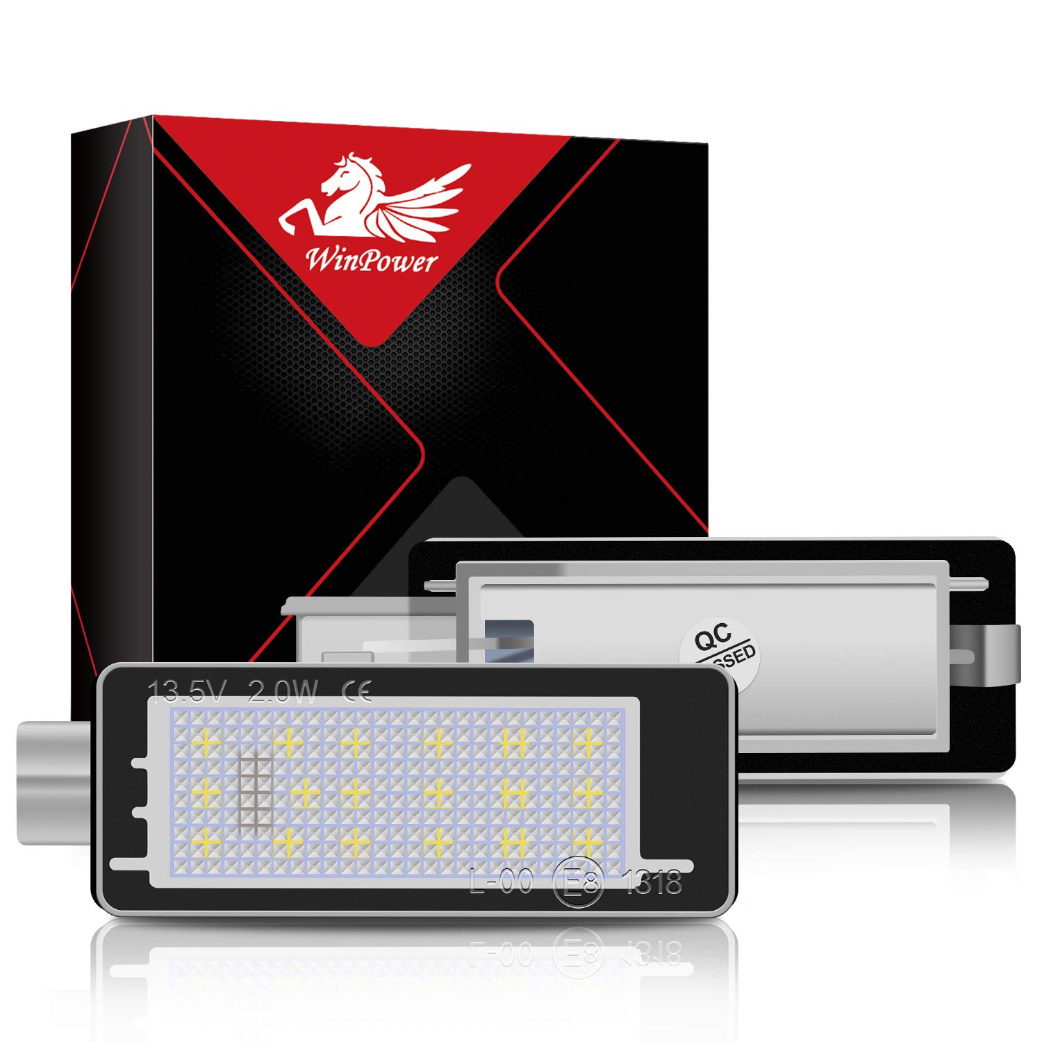 WinPower Kennzeichen Glühbirne 18 SMD Weiß Fehlerfrei Rückseite Nummernschildlampe für Laguna Espace Scenic Modus Clio Captur Fluenc ect., 2 Stücke WinPower Kennzeichen Glühbirne 18 SMD Weiß Fehlerfrei Rückseite Nummernschildlampe für Laguna Espace Scenic Modus Clio Captur Fluenc ect., 2 Stücke von WinPower