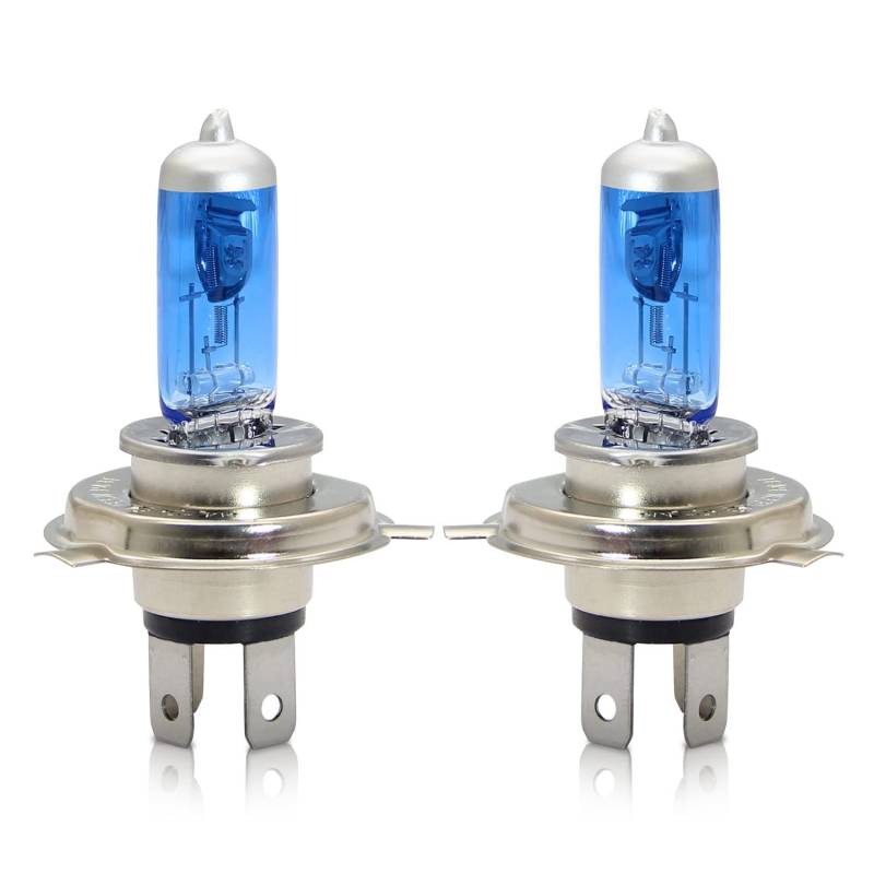 WinPower H4 P43t Halogen Scheinwerferlampen 60/55W 5000k Warmweiß Fernlicht/Abblendlicht Lampe 12V Auto Motorrad Birne, 2 Stücke von WinPower
