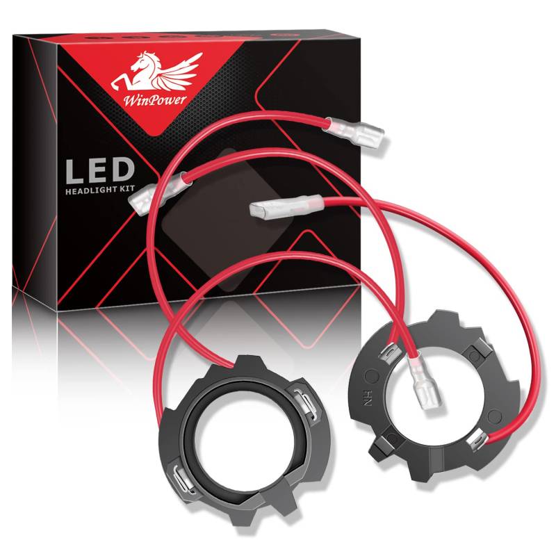 WinPower H7 LED Glühbirnen Sockel Halter Adapter Lampen Clips Scheinwerfer Haltesockel Kompatibel mit Golf MK5/Jetta/Golf 5, 2 Stück von WinPower