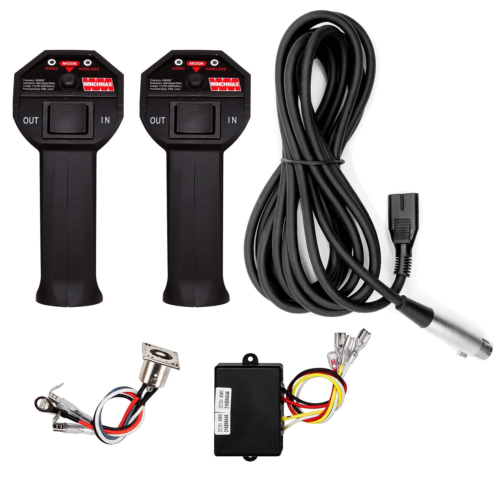 Winchmax 24v Winch Wireless Remote Control Kit, Twin SL Series Large Grip Handsets. Control Box Reciever 60mm x 45mm x 22mm. Long Operating Range 100ft / 30m von Winchmax