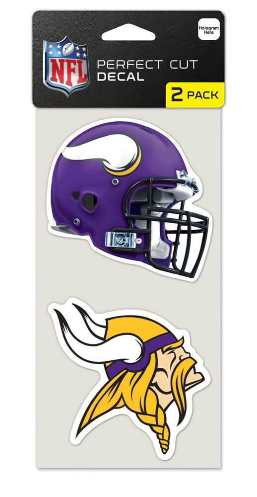 NFL Minnesota Vikings Perfect Cut Decal (Set of 2), 4" x 4" von Wincraft
