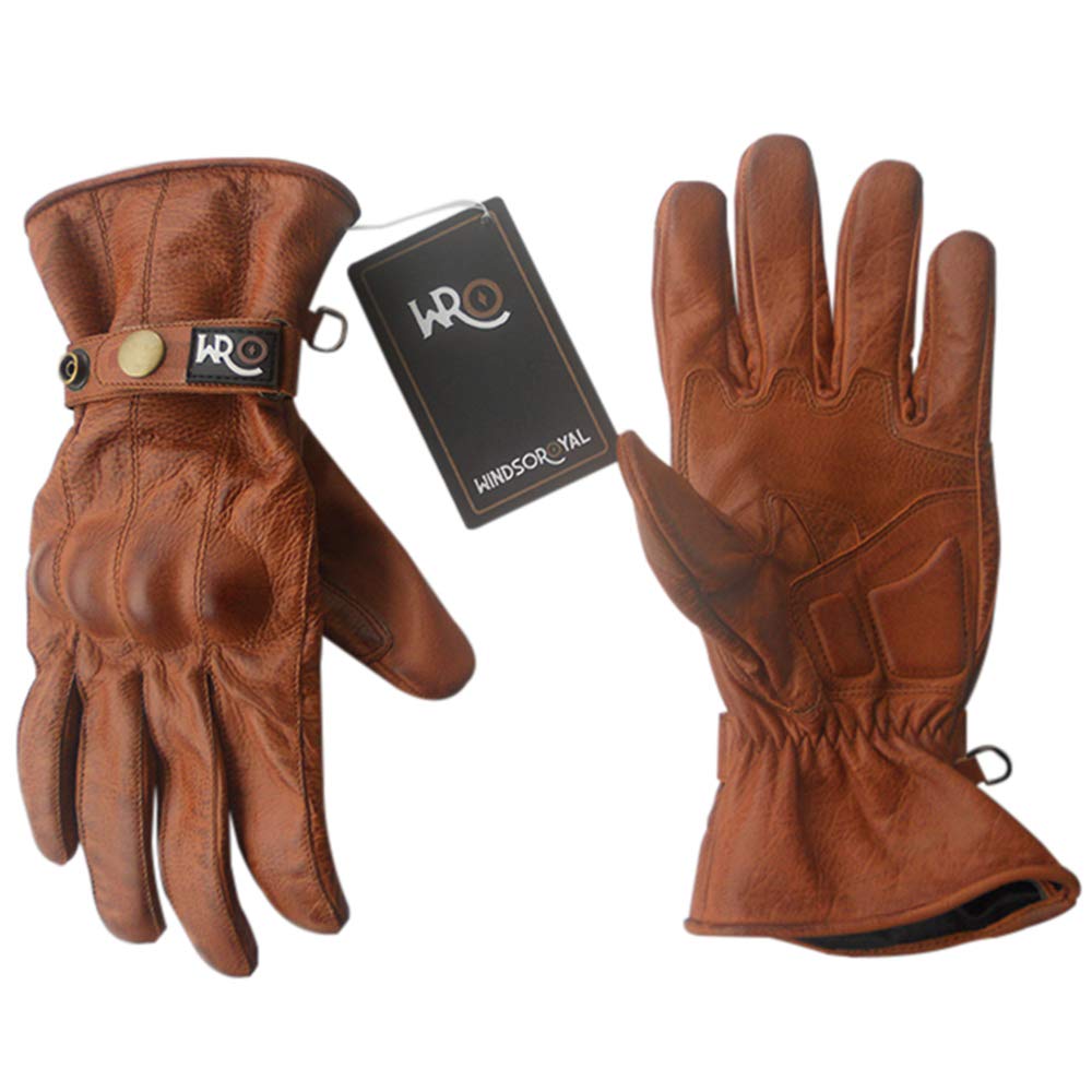 Windsoroyal - Motorradhandschuhe „Berkley“ für Damen, Winterhandschuhe, Braun, L von Windsoroyal