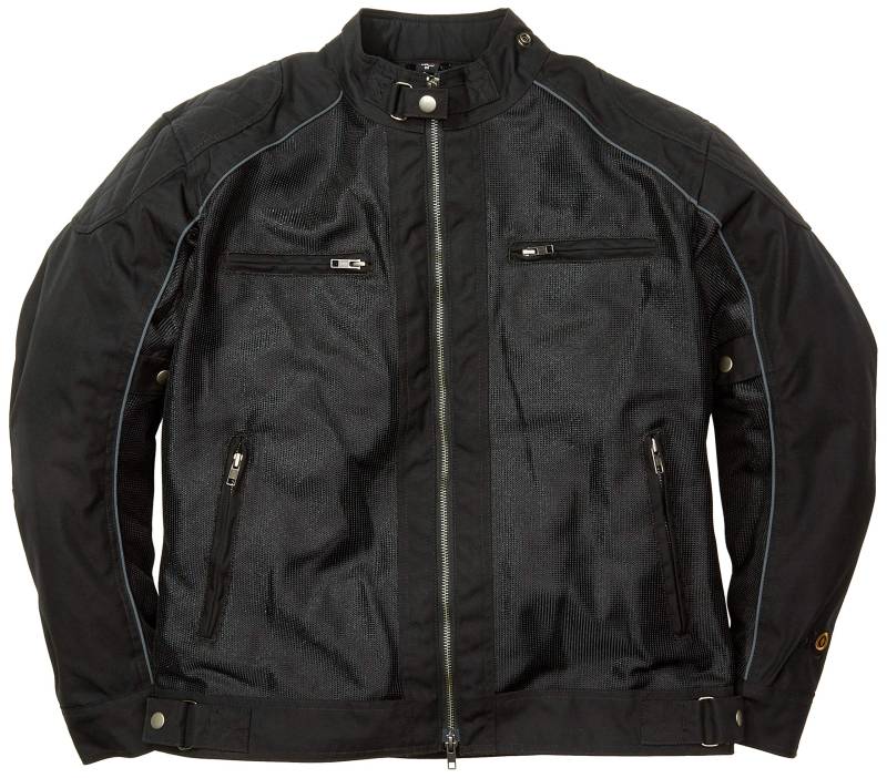 Windsoroyal Motorradjacke Nottingham für Herren, für Frühling/Sommer, Schwarz, L von Windsoroyal