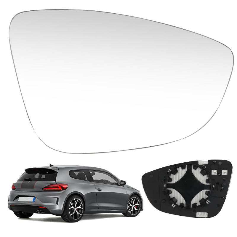 Rückspiegelglas Spiegelglas Auto Außen Spiegelglas Ersatz Beheizbar Außenspiegel Kompatibel mit VW Scirocco MK3 2008-2017 PASSAT B7(2010-2014) (Rechts) von WingFly