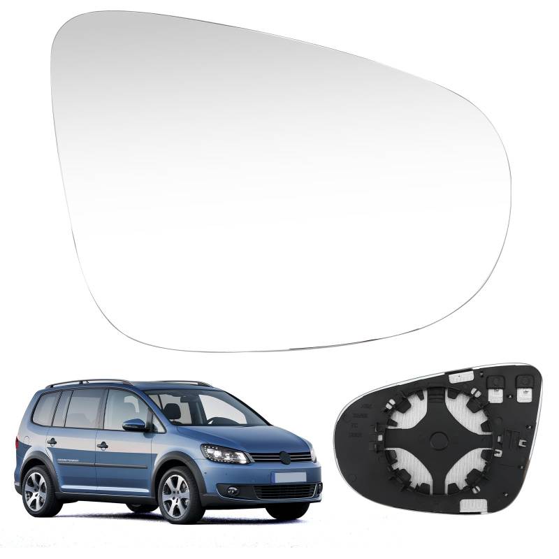 Rückspiegelglas Spiegelglas Auto Außen Spiegelglas Ersatz Beheizbar Außenspiegel Kompatibel mit VW Touran (2010-2014)(Rechts) von WingFly