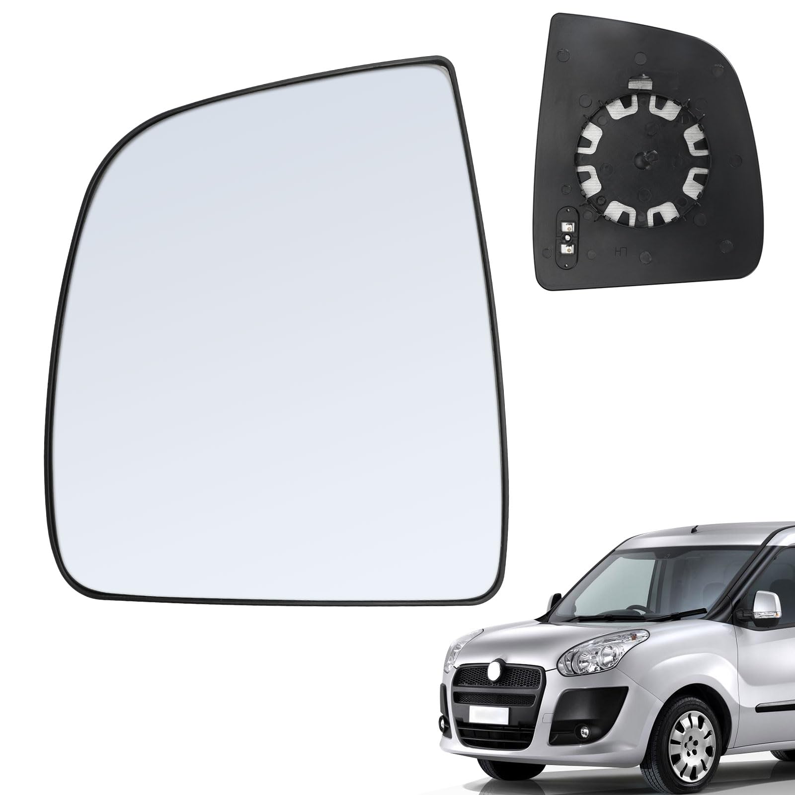 Spiegelglas Spiegel Glas Links Side Assist Kompatibel mit Opel Combo D 2012-2018, Beheizbar Außenspiegel Asphärisch von WingFly