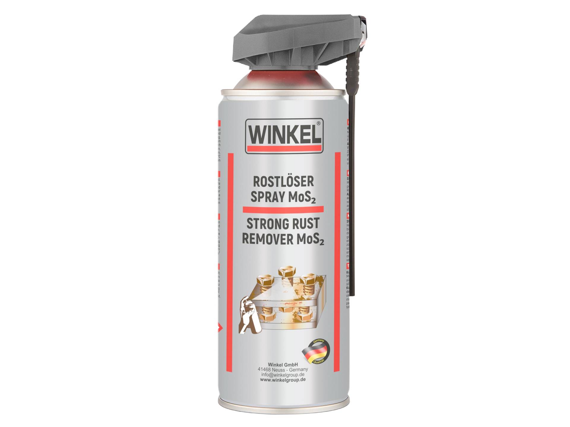 Winkel 400 ML Rostlöser Spray MOS2 - Schnellrostlöser -Korrosionsschutz - Rostbearbeitung | Kriechspray | Kriecheigenschaften | Werkstatt | Anhänger | Ersatzteil | Schmierspray Winkel 400 ML Rostlöser Spray MOS2 - Schnellrostlöser -Korrosionsschutz - Rostbearbeitung | Kriechspray | Kriecheigenschaften | Werkstatt | Anhänger | Ersatzteil | Schmierspray von Winkel