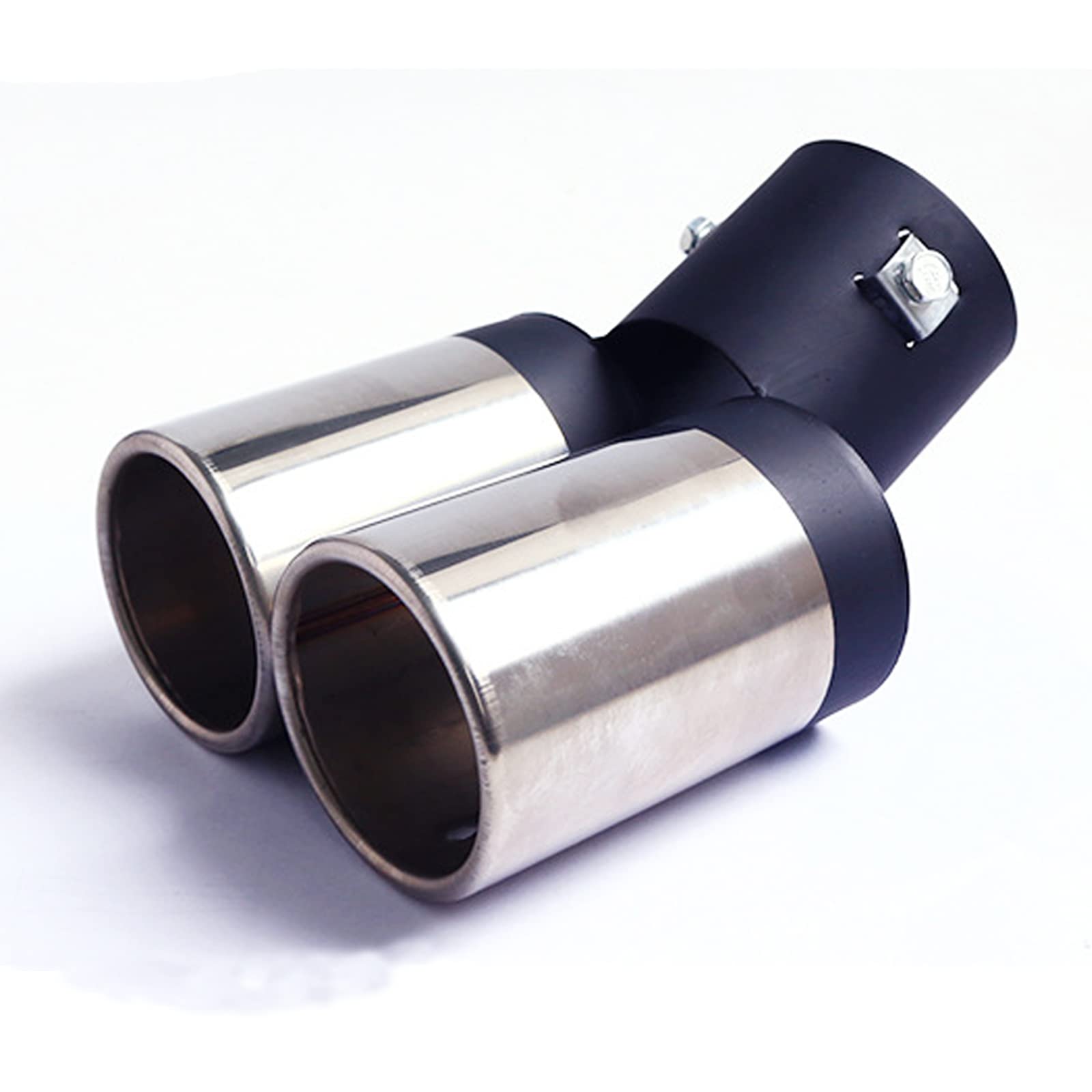 Winlauyet 1x Auto Doppelendrohr CHROM Endrohr Universal Auspuffblende Auspuff Blende Winlauyet 1x Auto Doppelendrohr CHROM Endrohr Universal Auspuffblende Auspuff Blende von Winlauyet