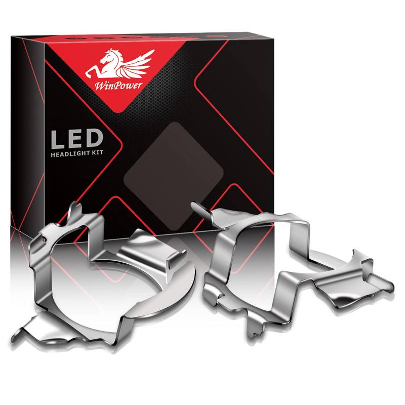 WinPower H7 LED Birne Basis Clips Adapter Halter Haltefedern Unterstützung Steckdose Zubehör Lampensockel Kompatibel mit BMW/Opel/Mercedes/Skoda/Volkswagen/Citroen/Lancia die meisten Modelle, 2 Stücke von WinPower