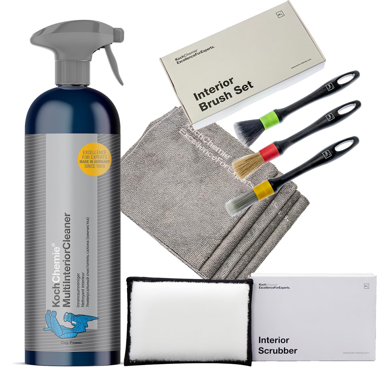 Winrodoor Auto Reinigungsset- Koch Chemie Innenraum-Multi Interior Cleaner 750 ml, Detailing Pinsel, Mikrofasertuch, Interior Scrubber für Autos, LKWs, SUVs, Vans, Motorräder, Boote, Wohnmobile & ATVs Winrodoor Auto Reinigungsset- Koch Chemie Innenraum-Multi Interior Cleaner 750 ml, Detailing Pinsel, Mikrofasertuch, Interior Scrubber für Autos, LKWs, SUVs, Vans, Motorräder, Boote, Wohnmobile & ATVs von Winrodoor
