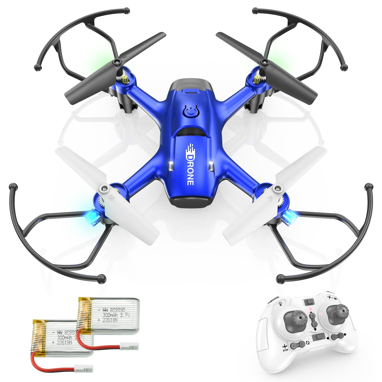 Wipkviey T16 Mini Drohne für Kinder, RC-Quadrocopter für Anfänger mit 2 Batterien, mit Lichtern, Höhenhaltung, 3D-Flip, Einfach zu Fliegendes, Spielzeug Geschenke für Jungen von Wipkviey