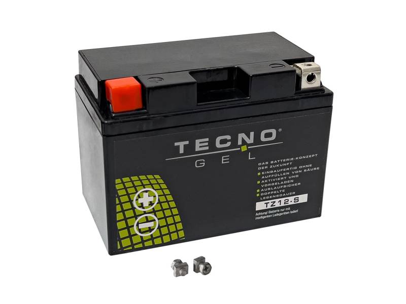 TECNO-GEL BATTERIE für YTZ12-S DIN 50901 12V 11Ah CCA: 210A (150x87x110mm) Pol + - u.a. für Yamaha XT 1200 ZE A Super Tenere ABS ua von Wirth-Federn