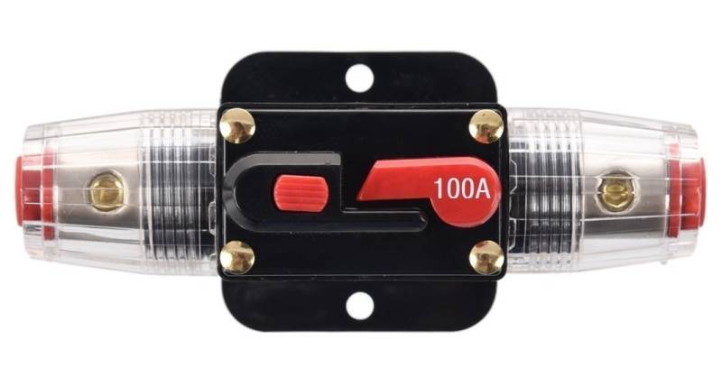 Wisamic Automatiksicherungshalter Schutzschalter 100A 100AMP 12V-24V DC Sicherungshalter Halterung Automat von WISAMIC