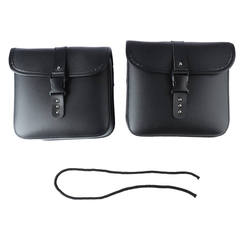 Motorrad Satteltaschen, 1 Paar Universal Satteltaschen Leder PU wasserdichte Abnehmba Satteltasche Werkzeugkasten Reisewerkzeug Heckgepäck für die Meisten Adventure und Sport Bike von Wisecoco
