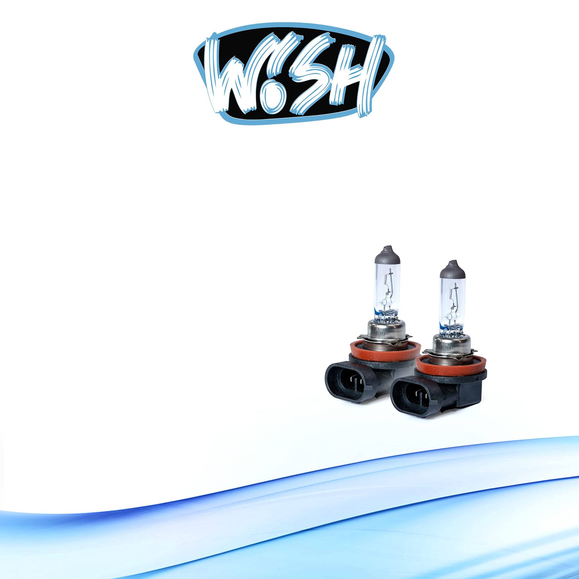Wish® H8 LongLife PGJ19-1 12V 55W Halogen Glühbirnen Lampen Scheinwerferlampen E1 Prüfzeichen von Wish