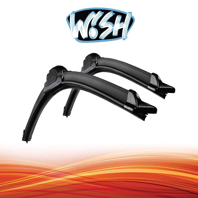 Wish® Universal Premium Satz Front Scheibenwischer Länge: 21" 530mm / 21" 530mm Wischblätter Vorne Flachbalkenwischer UP21.21.B5 von Wish