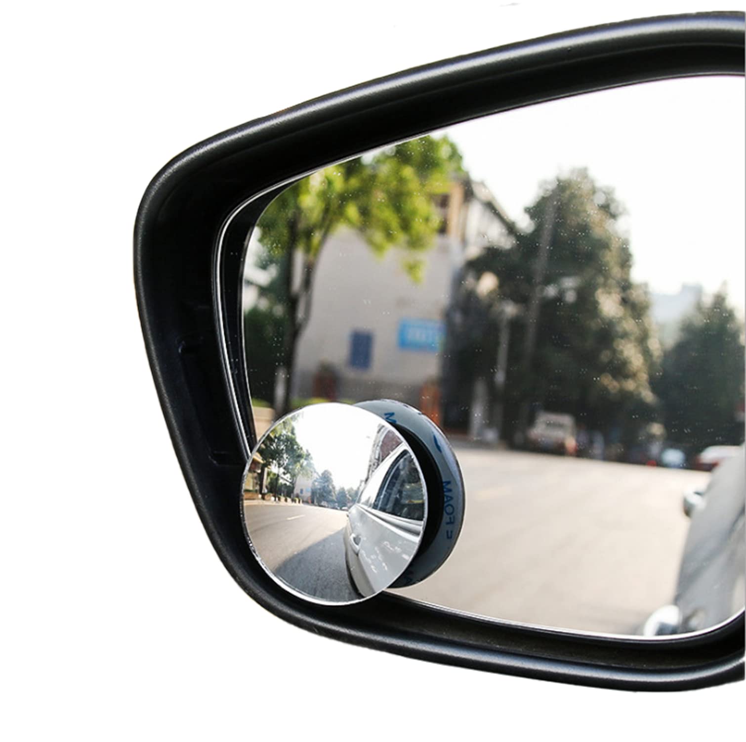 Toter-Winkel-Spiegel für Autos, wasserdicht, um 360 ° drehbar, konvexer Rückspiegel, runde Form, Weitwinkel, Auto-Außenspiegel, für universelle Autos, Verkehrssicherheit, 2 Stück von Wislter