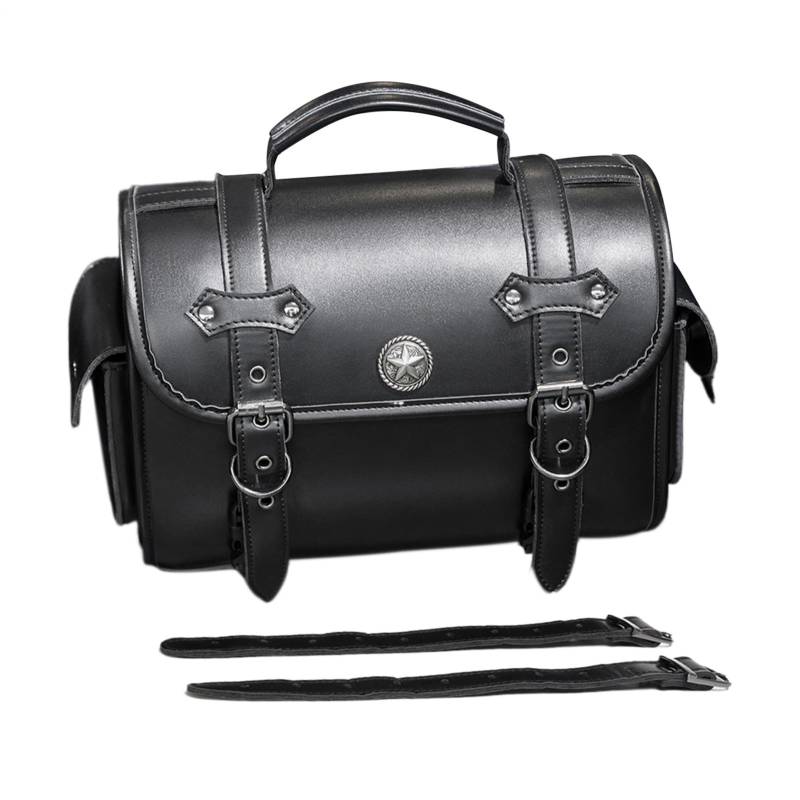 Wisylizv Motorrad-Satteltasche - Motorradsitztasche - Motortasche - Multifunktionale Leder wasserdichte Heckträger Kofferraumsitz von Wisylizv