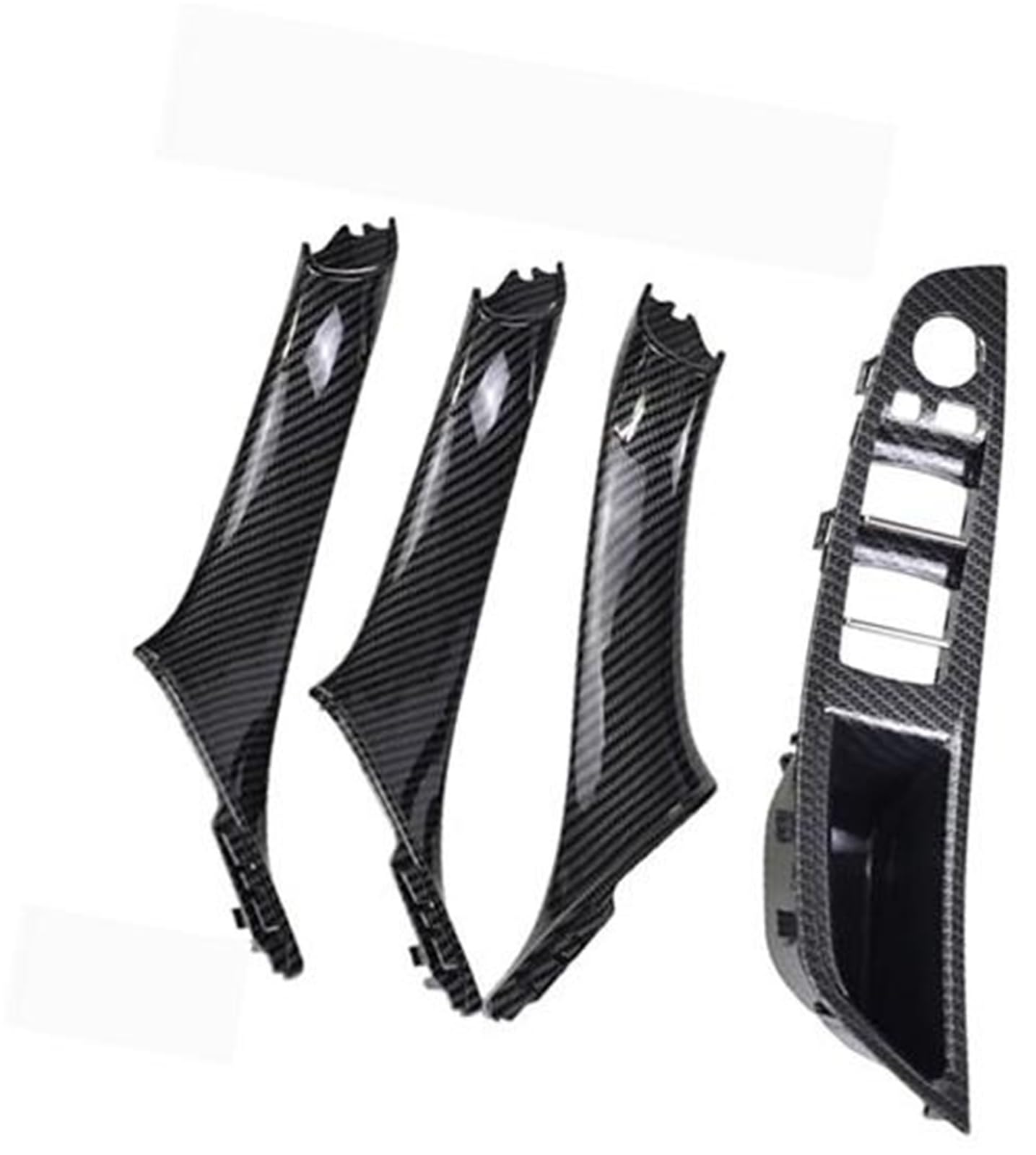 Wivplex, for, F10 F11 F18 2010-2016 RHD Rechts vorne Autofahrer, for Sitz, Armlehne Innentürgriff Innenverkleidung Zugverkleidungsabdeckung 4 7 Stück 51417225851 Türinnengriff(Carbon Fiber-4Pcs) von Wivplex